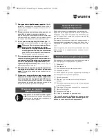 Предварительный просмотр 152 страницы Würth SBS 12-A Translation Of The Original Operating Instructions