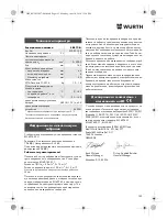 Предварительный просмотр 153 страницы Würth SBS 12-A Translation Of The Original Operating Instructions