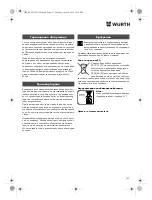 Предварительный просмотр 157 страницы Würth SBS 12-A Translation Of The Original Operating Instructions