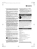 Предварительный просмотр 167 страницы Würth SBS 12-A Translation Of The Original Operating Instructions