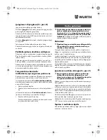 Предварительный просмотр 170 страницы Würth SBS 12-A Translation Of The Original Operating Instructions