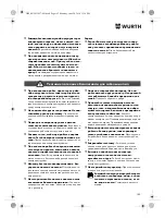 Предварительный просмотр 182 страницы Würth SBS 12-A Translation Of The Original Operating Instructions