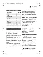 Предварительный просмотр 191 страницы Würth SBS 12-A Translation Of The Original Operating Instructions