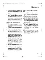 Предварительный просмотр 196 страницы Würth SBS 12-A Translation Of The Original Operating Instructions