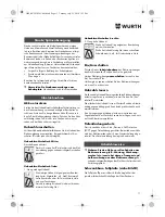 Preview for 11 page of Würth SBS 18-A Translation Of The Original Operating Instructions