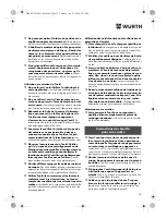 Preview for 30 page of Würth SBS 18-A Translation Of The Original Operating Instructions