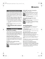 Preview for 42 page of Würth SBS 18-A Translation Of The Original Operating Instructions