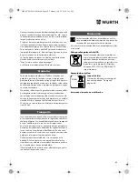 Preview for 44 page of Würth SBS 18-A Translation Of The Original Operating Instructions