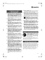 Preview for 55 page of Würth SBS 18-A Translation Of The Original Operating Instructions