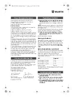 Preview for 71 page of Würth SBS 18-A Translation Of The Original Operating Instructions