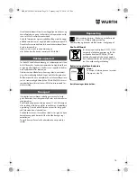 Preview for 74 page of Würth SBS 18-A Translation Of The Original Operating Instructions