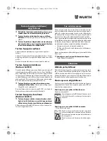 Preview for 101 page of Würth SBS 18-A Translation Of The Original Operating Instructions