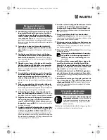 Preview for 114 page of Würth SBS 18-A Translation Of The Original Operating Instructions