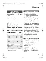 Preview for 130 page of Würth SBS 18-A Translation Of The Original Operating Instructions