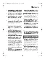 Preview for 136 page of Würth SBS 18-A Translation Of The Original Operating Instructions