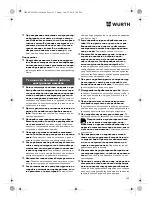 Preview for 152 page of Würth SBS 18-A Translation Of The Original Operating Instructions