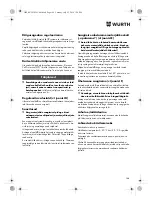 Preview for 164 page of Würth SBS 18-A Translation Of The Original Operating Instructions