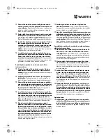 Preview for 174 page of Würth SBS 18-A Translation Of The Original Operating Instructions