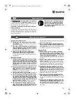 Preview for 196 page of Würth SBS 18-A Translation Of The Original Operating Instructions