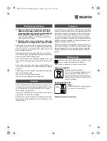 Preview for 202 page of Würth SBS 18-A Translation Of The Original Operating Instructions