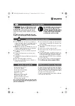 Preview for 17 page of Würth SHG 12-700 Translation Of The Original Operating Instructions