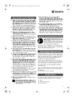 Preview for 8 page of Würth STP 10-A Translation Of The Original Operating Instructions