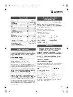 Preview for 87 page of Würth STP 10-A Translation Of The Original Operating Instructions