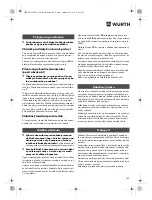 Preview for 149 page of Würth STP 10-A Translation Of The Original Operating Instructions