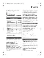 Preview for 154 page of Würth STP 10-A Translation Of The Original Operating Instructions