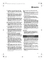 Preview for 161 page of Würth STP 10-A Translation Of The Original Operating Instructions