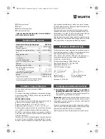 Preview for 163 page of Würth STP 10-A Translation Of The Original Operating Instructions