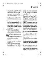 Preview for 7 page of Würth TG 12-A Translation Of The Original Operating Instructions