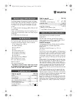 Preview for 11 page of Würth TG 12-A Translation Of The Original Operating Instructions