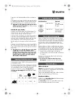 Preview for 13 page of Würth TG 12-A Translation Of The Original Operating Instructions