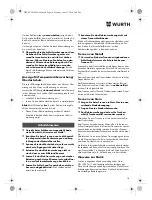 Preview for 14 page of Würth TG 12-A Translation Of The Original Operating Instructions