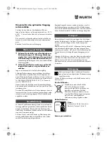 Preview for 15 page of Würth TG 12-A Translation Of The Original Operating Instructions