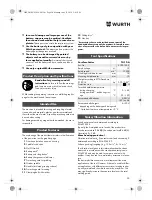 Preview for 20 page of Würth TG 12-A Translation Of The Original Operating Instructions