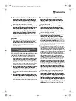 Preview for 27 page of Würth TG 12-A Translation Of The Original Operating Instructions