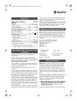 Preview for 31 page of Würth TG 12-A Translation Of The Original Operating Instructions