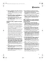 Preview for 39 page of Würth TG 12-A Translation Of The Original Operating Instructions