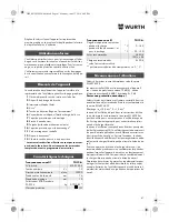 Preview for 41 page of Würth TG 12-A Translation Of The Original Operating Instructions