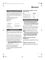 Preview for 42 page of Würth TG 12-A Translation Of The Original Operating Instructions