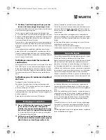 Preview for 45 page of Würth TG 12-A Translation Of The Original Operating Instructions