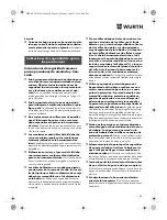 Preview for 49 page of Würth TG 12-A Translation Of The Original Operating Instructions