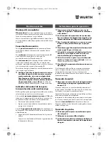 Preview for 55 page of Würth TG 12-A Translation Of The Original Operating Instructions