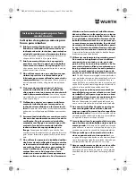 Preview for 60 page of Würth TG 12-A Translation Of The Original Operating Instructions