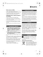 Preview for 67 page of Würth TG 12-A Translation Of The Original Operating Instructions