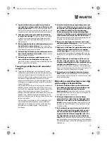 Preview for 72 page of Würth TG 12-A Translation Of The Original Operating Instructions