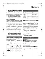 Preview for 76 page of Würth TG 12-A Translation Of The Original Operating Instructions