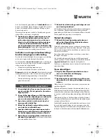 Preview for 77 page of Würth TG 12-A Translation Of The Original Operating Instructions